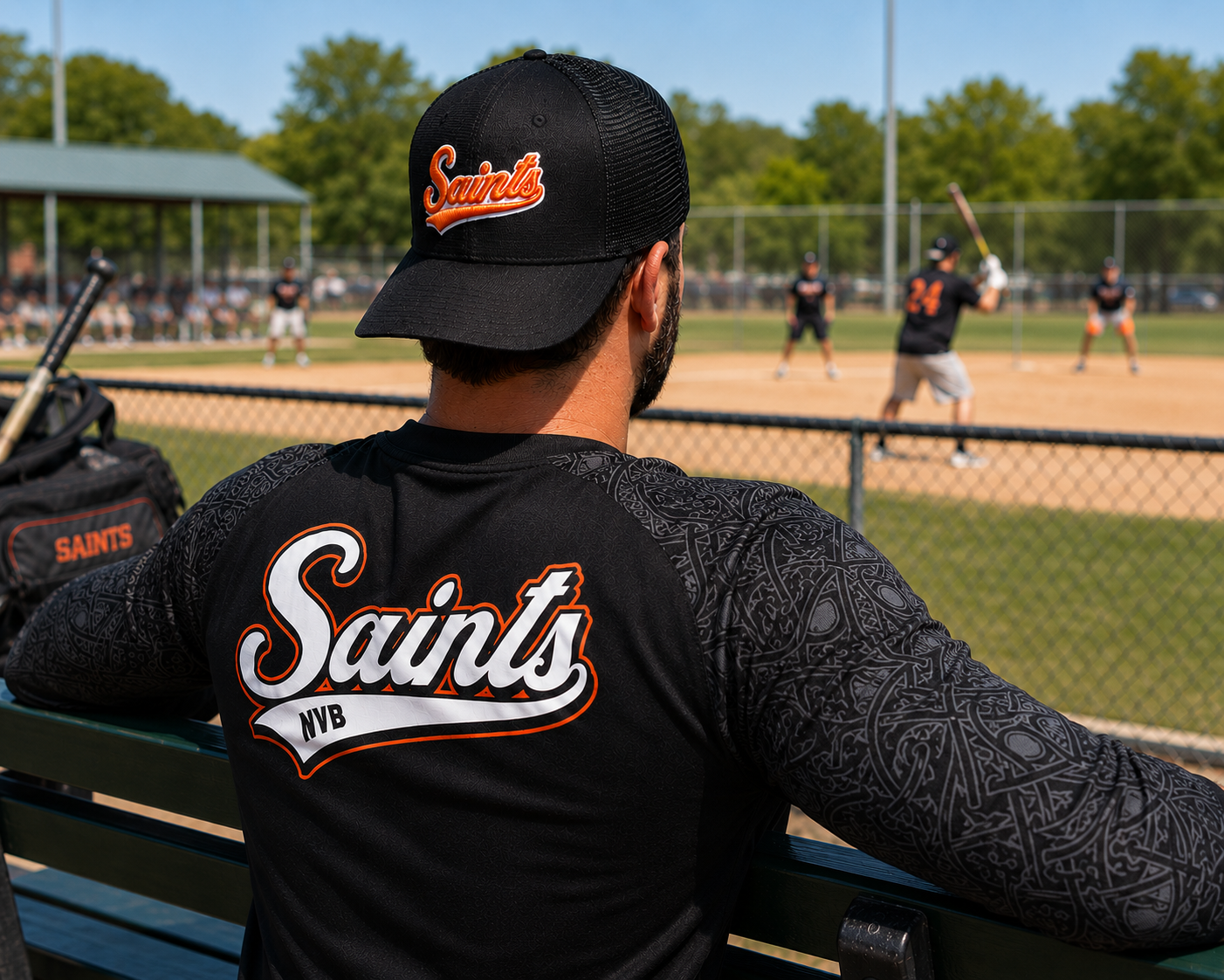 Saints Quarter Zip Long Sleeve Pullover