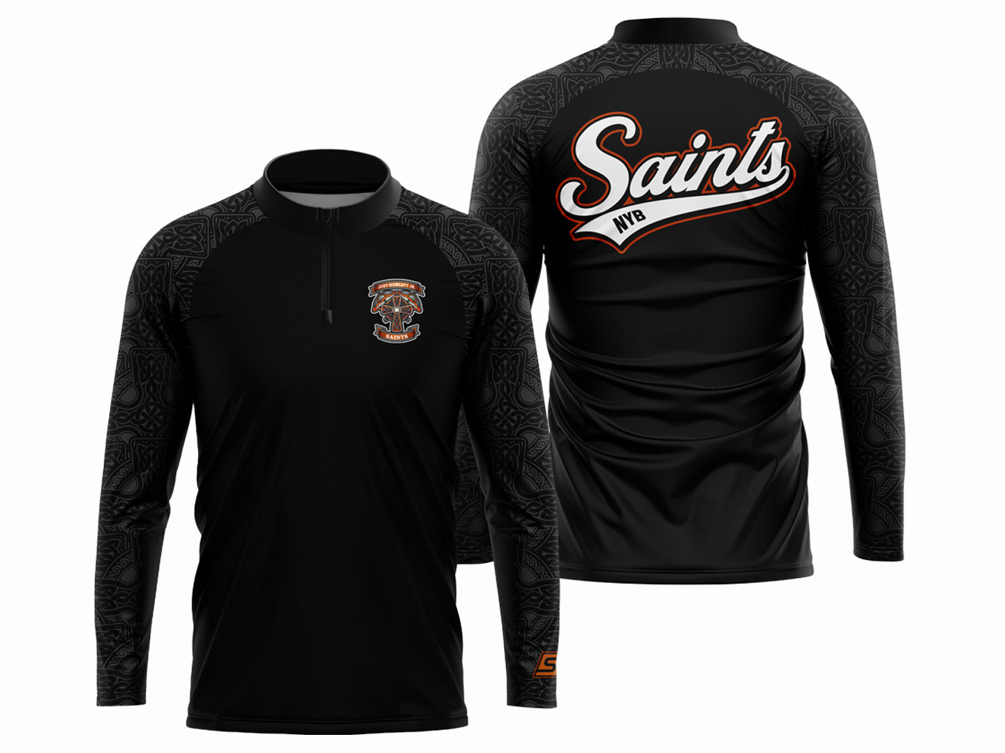 Saints Quarter Zip Long Sleeve Pullover