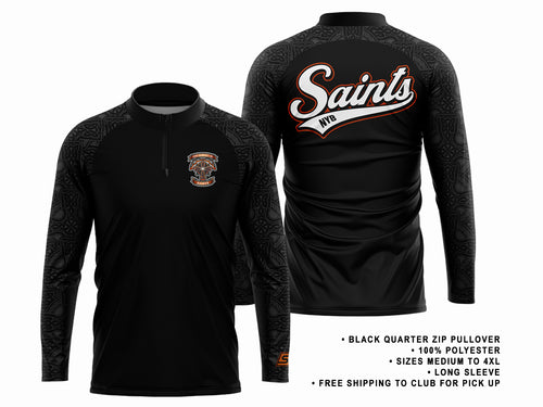 Saints Quarter Zip Long Sleeve Pullover
